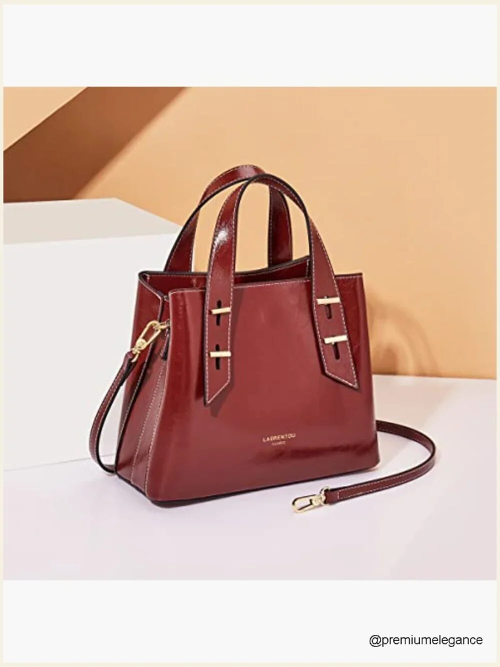 Genuine Leather Crossbody Satchel Tote Handbag Shoulder Bag Purse